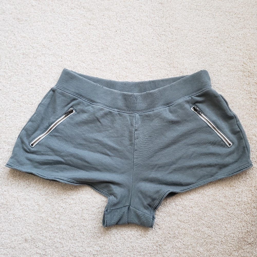 Aerie Green Shorts with Zip pockets